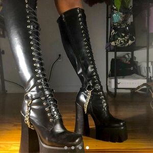 Phantom Creeper Thigh-High Platform Boots